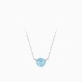 wholesale 925 Sterling Silver Minimalist Bubble Single Diamond Necklace, Niche Design, High-End Feel, Light Luxury, Versatile Diamond Necklace Collarbone Chain-0-8