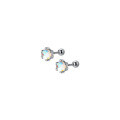 wholesale S925 Silver Round Light Bead Synthetic Ear Studs for Women, Japanese and Korean Style Small Fresh Minimalist Ear Accessories G6939-0-4