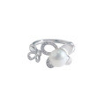 wholesale 925 Sterling Silver Butterfly Dream Pearl Ring for Women, Ins Minimalist Style Luxury High-End Openable Ring for Gift-0-4