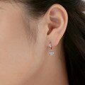 wholesale S925 Sterling Silver Women's Earrings with Advanced Sense Peach Heart Pendant Design, Small and Luxurious Ins Style Exquisite Ear Accessories-0-1