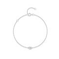 wholesale S925 Sterling Silver Ultra-Sparkling Moissanite Classic Single Stone Light Luxury Premium Korean-Style Minimalist Versatile Elegant Women's Bracelet-0-4