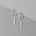 wholesale 925 Silver Smooth Straight Bar Ear Clasp for Women, Korean Style Fashionable and Unique Niche Design Ear Accessories M01630-0-4