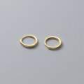 wholesale 925 Sterling Silver Light Surface Ear Clasp Minimalist Line Circular Halo Stud Earrings Small Hoop Earrings Accessories M01271-0-3