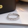 wholesale S925 Sterling Silver Daisy Floral Minimalist Ring for Women, Small Batch Design, Versatile and Elegant Band, Gift for Girlfriend-0-3