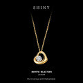Sterling Silver Minimalist Cross-Border Heart Pendant Necklace with Hollow-Out and Diamond Accents-0-4