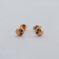 wholesale 9k Gold French Light Luxury Unique Design Red Garnet Stud Earrings, Yili Jewelry Manufacturer Wholesale, Autumn 2023-0-2