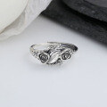 wholesale S925 Sterling Silver Oriental Pastoral Style Branch Creative Rose Design Ring Vintage Unique Romantic Band-0-2