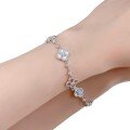 wholesale S925 Silver Live New Mother-of-Pearl Four-Leaf Clover Bracelet, Adjustable and Versatile with a Premium Feel-0-4