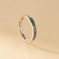 wholesale S925 Sterling Silver Literary Retro Exquisite Minimalist Niche Nothing Forbidden All Things Auspicious Ring R02847-0-3