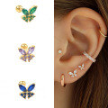 wholesale S925 Sterling Silver Single Butterfly-shaped Screw Ear Cuff, Cross-border Creative Fashion Earring-0-2