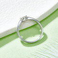 wholesale 925 Sterling Silver Minimalist Round 05 Carat Moissanite Ring Cross-Border Wedding Ring for Women Live Streaming Ring Wholesale-0-2