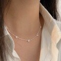 wholesale S925 Sterling Silver Korean Style Small Cherry Necklace for Women, Ins Forest Fresh and Versatile Collarbone Chain-0-3