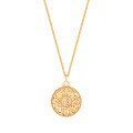 Gold-Plated New Chinese Style Eight Treasures Compass Necklace-0-3