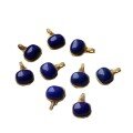 wholesale 18k gold plated 925 sterling silver with natural royal lapis lazuli, no white spots, small niche pendant bag charm-0-4