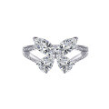 wholesale S925 Sterling Silver High-Carbon Diamond Butterfly Ring, Premium Ins Style Proposal Engagement Jewelry-0-9