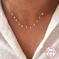 wholesale S925 Sterling Silver INS Style Mini Star Moon Lightning Layered Choker Necklace, Popular Women's Necklace-0-2