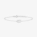 wholesale S925 Sterling Silver Dual Loop Circle Women's Bracelet,Ins。-0-6
