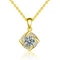 Sterling Silver Windmill Moissanite Necklace Women's Pendant-0-5