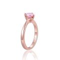 18k Rose Gold Plated S925 Silver 65mm Pink Moissanite Ring for Women-0-3