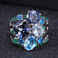 wholesale S925 Sterling Silver Designer Luxury Style Gemstone Ring for Banquet with High-End Appeal-0-1