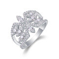 Sterling Silver Moissanite Butterfly Ring, Luxury Cross-border Wholesale Factory Fashion Jewelry-0-3