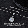 Sterling Silver Summer Pendant Necklace with Micro-Pavé Moissanite-0-0