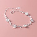 wholesale 990 Sterling Silver Fresh and Sweet Ins Style Exquisite Minimalist Design Rose Flower Bracelet S7355-0-2