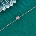 S925 Sterling Silver Moissanite Heart Bracelet, Simple and Versatile Jewelry for Women-0-1
