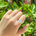 S925 Sterling Silver Princess Cut Single-Head Wedding Ring, Fashion Light Luxury Band, Final Sale with Free Shipping-0-0