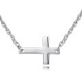 wholesale 925 Silver Cross Key Pendant Necklace with Heart-shaped Zircon Ins European and American Silver Jewelry for Women Wholesale-0-9