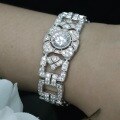 wholesale Gold-Plated 925 Silver Bracelet with High-Carbon Diamonds, White G Color, Art Deco Retro Versatile Jewelry for Women-0-1