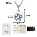 S925 Sterling Silver Moissanite Pendant Necklace Wholesale-0-5