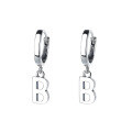wholesale S925 Sterling Silver Korean Dongdaemun B Letter Trendy Pendant Tassel Earrings, Fashion Icon's Choice-0-4