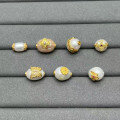 wholesale Gold-plated 925 ancient silver fittings set with natural freshwater pearl butterfly cross spacer beads for DIY bracelets and necklaces-0-3