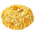 wholesale S925 ancient silver electroplated 24K gold lantern bead accessories, Nepalese old gold matching beads, DIY bracelet spacer beads-0-4