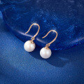 wholesale S925 Sterling Silver White Freshwater Pearl Ear Hooks, Sweet, Simple, Fashionable, Elegant, and Versatile Earrings-0-2