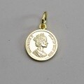 wholesale 925 Sterling Silver Plated with K Gold Queen Head Coin Pendant Vintage Necklace Crystal Bracelet Bead Charm Accessories-0-6