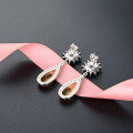 wholesale S925 Silver Rhodium-Plated Crystal Teardrop Earrings with Zirconia Inlaid-0-2