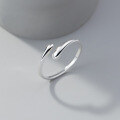 wholesale S925 Sterling Silver Waterdrop Open Ring Ins Style Design Minimalist Elegant Women's Jewelry R01473-0-0