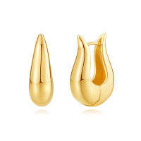 wholesale Copper Metal Hot Selling Amazon Ear Hoops,ins。-Gold #4