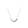 wholesale 925 Silver Necklace Small Silver Bean Short Pendant Clavicle Chain Bean Grain Necklace Lucky Charm Ins Niche Jewelry D0612-0-4