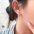 wholesale S925 Sterling Silver Simple Hoop Earrings for Women, Korean Fashion, Trendy, Light Luxury, Versatile Ear Clasp Earrings-0-4