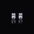 wholesale Platinum 9K/10K/14K/18K Gold Four-Prong 08ct Moissanite Cushion Stud Earrings Minimalist-0-0