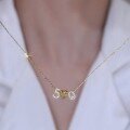 wholesale S925 Sterling Silver Maker's 520 Digital Necklace Valentine's Day Gift for Women Small Design I Love You Collarbone Chain-0-0