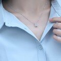 wholesale S925 Sterling Silver Classic Bull Head Diamond Necklace, Minimalist and Luxurious Collarbone Chain for Girlfriend's Birthday Gift-0-3