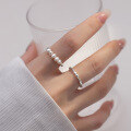 wholesale S925 Sterling Silver Pearl Series Crushed Light Pearl Ring Ins Fashionable Unique Niche Design Sense Hand Jewelry R01062-0-1