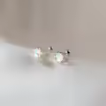 wholesale S925 Silver Round Light Bead Synthetic Ear Studs for Women, Japanese and Korean Style Small Fresh Minimalist Ear Accessories G6939-0-3