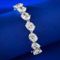 wholesale S925 Sterling Silver Europe and America New Style Full Diamond 7*9 Oval-Cut Bracelet Fashionable and Unique Ins Style-0-2