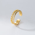 wholesale S925 Sterling Silver Fresh Sweet Ins Style Niche Design Exquisite Chain Double-Layer Ring R02784-0-4