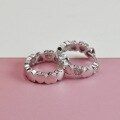 wholesale 925 Sterling Silver Zirconia Sweet Heart Inlaid Diamond Versatile Micro-Set Fashion High-End Sense Luxury Niche Cross-Border Hoop Earrings-0-5